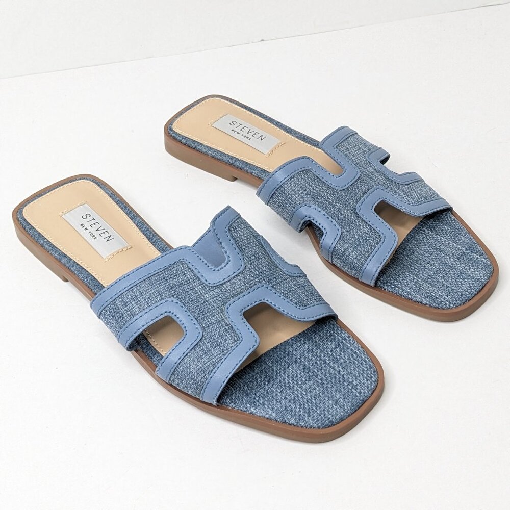 Steven New York Hanna Slide Sandals, Blue, Women's 6